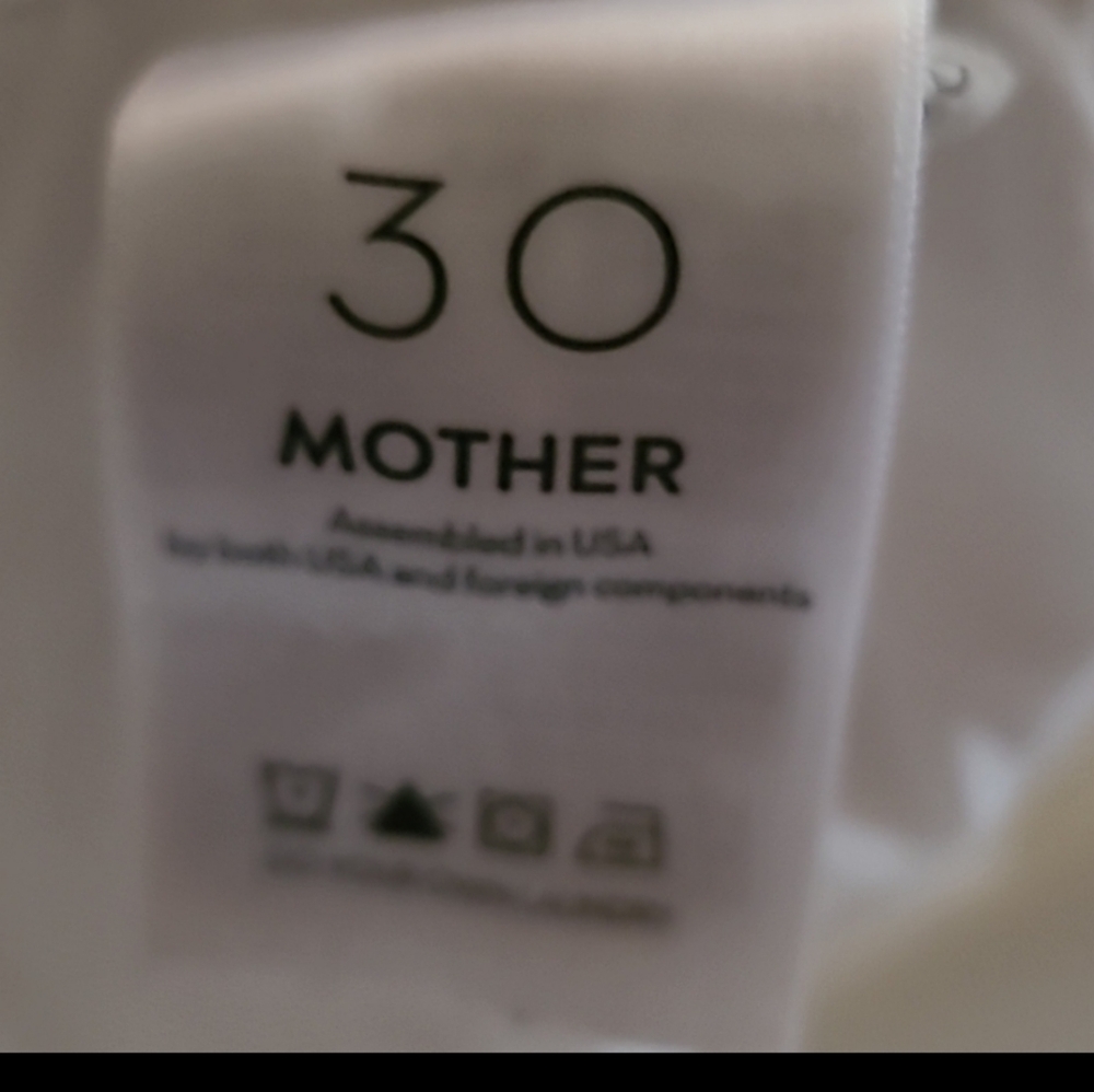 MOTHER The Hustler Ankle Fray Hem Jeans White Straight Flare - Picture 4 of 15